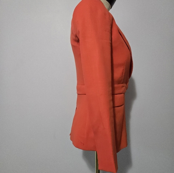 W118 BY WALTER BAKER Orange Midzipped Blazer. Size XS - Picture 4 of 15